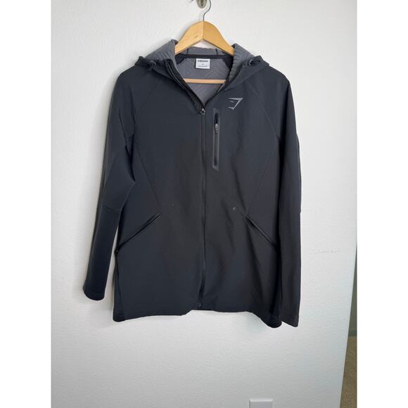 Gymshark Men’s Apex Jacket Black Full Zipper Size small - Picture 1 of 8